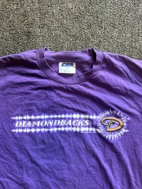 Arizona Diamondbacks Purple Tie-Dye Logo T-Shirt